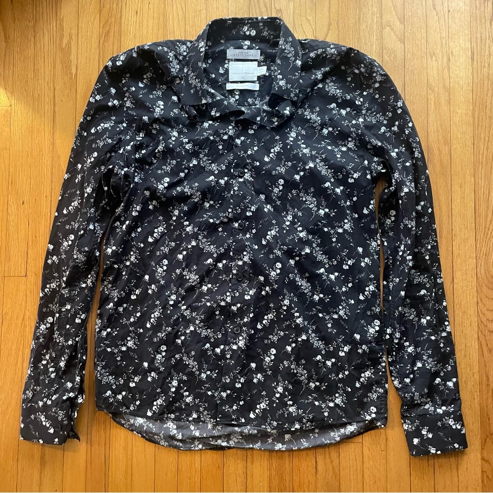 Topman Men’s  Liberty Fabric Floral Long Sleeve Button Up Shirt - Sz Medium
